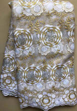 Tela de encaje africano para vestido, tejido de red bordado con piedras nigerianas, tul francés de alta calidad, ELL4803, 2020 2024 - compra barato