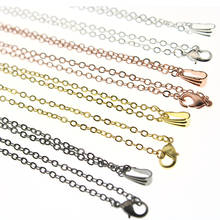 10pcs Silver Gold Color Metal Copper Necklace Chains Bulk with Pendant Clips Bails & Lobster Clasps Necklace Chain DIY 2024 - buy cheap