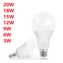 5PCS LED lamp E14 E27 AC 220V LED bulb Light LED Spotlight Table lamp 3W 6W 9W 12W 15W 18W 20W 50W 80W 100W 150W 200W Lampara 2024 - buy cheap