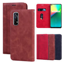 Funda con tapa para OPPO Realme 7i 7 X7 Pro, carcasa magnética de cuero, protección para teléfono, billetera 2024 - compra barato