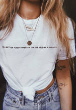 Женская футболка с надписью «I am a better reason margarita», модные повседневные хипстерские футболки для влюбленных в вина, L338 2024 - купить недорого