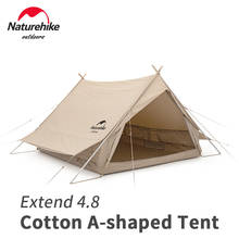 Naturehike 4.8㎡ Cotton Series A-shaped Tent 2 Person Outdoor Travel With Sun Shelter Double Layer Rainproof Eaves Tent Camping 2024 - buy cheap