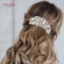 YouLaPan HP300 Newest Design Bridal Comb Bridal Hair Accessories for Women Bridal Hair Pins Luxury Rhinestone Bridal Hair Clips 2024 - buy cheap