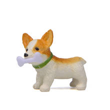 Cute Corgi  with Bone Figurines Fairy Garden Home Desk Decor Dog Pot Miniatures Landscape DIY Crafts Accessories 2024 - buy cheap