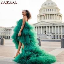 High Low Puffy Girls Homecoming Dress  Tutu Tulle Tiered African Cocktail Party Dress Custom Made Cheap  Prom Gown 2024 - buy cheap