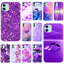 Infinito em roxo silicone caso de telefone para apple iphone 13 12 mini 11 pro xs max x xr 6s 7 8 plus 5 se 2020 luxo capa macia 2024 - compre barato