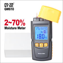 RZ Display LCD Digital Indutivo da Umidade da Madeira Medidor de Umidade Tester Higrômetro de Madeira Damp Detector GM610 Ferramentas 2024 - compre barato