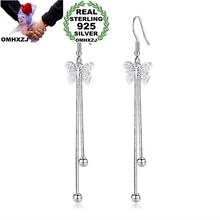 OMHXZJ Wholesale European Fashion Woman Party Birthday Wedding Gift Butterfly Tassel S925 Sterling Silver Drop Earrings YS507 2024 - buy cheap