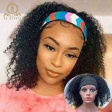 Perucas afro femininas, peruca de cabelo encaracolado com fios humanos sem cola e gel para mulheres negras 2024 - compre barato