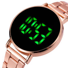 Reloj de pulsera de oro rosa para hombre y Mujer, cronógrafo electrónico Digital, Unisex 2024 - compra barato