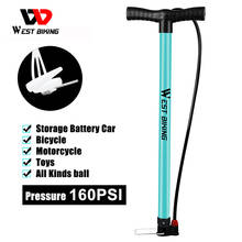 WEST BIKING 160Psi Bicycle Pump Built-in High Pressure Hose Tire Inflator Presta Schrader Valve Steel Body Bike Foot Pump 2024 - buy cheap