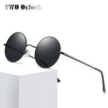 TWO Oclock Classic Round Sunglasses Women Men Polarized UV400 Protection Circle Metal Frame Sun Glasses Mirror D801 2024 - buy cheap