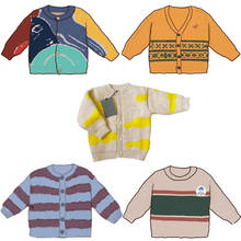 Детские Рождественские свитера, зимняя модная брендовая одежда для мальчиков и девочек, теплая утепленная хлопковая куртка, детская одежда, кардиган для девочек 2024 - купить недорого