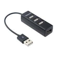 Hannord-mini hub adaptador usb 2.0, adaptador de 4 portas, usb, alta velocidade, preto/branco, para pc, acessórios para computador 2024 - compre barato