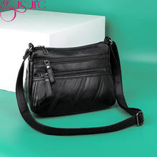 Gusure Solid Color Shoulder Messenger Bag Elegant Simple Handbags Casual Women PU Leather Crossbody Bags Bolsas Feminina 2024 - buy cheap