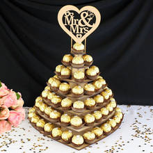 7 camadas de casamento enfeites de madeira mr & mrs chocolate suporte de exibição doces cupcake sobremesas titular decoração para casa barras de festa de casamento 2024 - compre barato