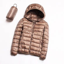 Jaqueta parka feminina ultraleve de inverno, casaco quente para outono e inverno plus size 2xl, 3xl e 4xl, 2021 2024 - compre barato