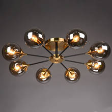 Постмодерн, роскошный светодиодный потолочный светильник, скандинавский креативный стеклянный шар, светильник для гостиной, спальни, ресторана, дома, подвесной светильник 2024 - купить недорого