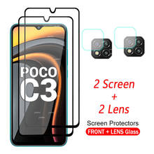 Protector de pantalla de cristal templado para Xiaomi, película 4 en 1 para Xiaomi POCO C3 x3 m2, Xiaomi POCO C3 2024 - compra barato