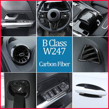 Cubierta de decoración Interior de coche, pegatinas embellecedoras de fibra de carbono para Mercedes Benz Clase B W247 2019-2020, accesorios para coche 2024 - compra barato