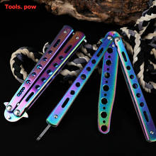 Beginner Butterfly Knife Six-Hole Butterfly Practice Knife Training Knife All-Steel Butterfly Play Knife Unedged Butterfly Knife 2024 - buy cheap