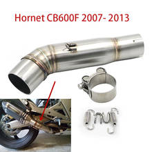 Slip-on Motorcycle Exhaust Muffler Middle Link Pipe Escape Connection Pipe For Honda CB600F CB 600F Hornet 2007- 2013 Hornet 600 2024 - buy cheap