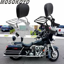 Хромированные мотоциклы со съемной спинкой и багажником для Harley Road King 1997-2008 FLHT FLHX FLTR Street Glide 2024 - купить недорого