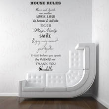 Art design home decoration cheap vinyl french quote rules words wall sticker removable house decor characters decals WL1061 2024 - buy cheap