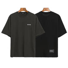2021 novo welldone camiseta moda algodão letra logotipo masculino e feminino manga curta welldone camiseta 2024 - compre barato
