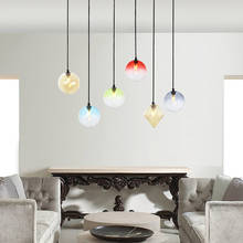 Luces colgantes de colores G4 para decoración del hogar, lámpara nórdica moderna y sencilla con fuente de luz para dormitorio, cocina, restaurante 2024 - compra barato