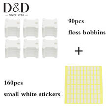 90pcs Plastic Floss Bobbins Cross Stitch Thread Card Holder Embroidery Floss Organizer & 2sheets White Stickers DIY Sewing Tools 2024 - buy cheap