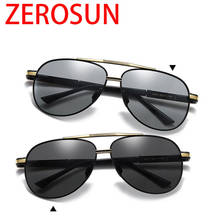 Zerosun Photochromic Sunglasses Men Polarized Day Night Driving Sun Glasses for Man 155mm Oversized Big Transition Chameleon 2024 - buy cheap