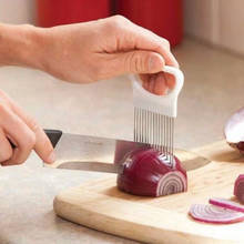 Kitchen Gadgets Stainless Steel Easy Cut Onion Holder Onion Slicing Holder Vegetable Cutter Cooking Tools kitchen accessories 2024 - buy cheap