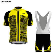 SPTGRVO LairschDan 2021 cool yellow cycling clothing men summer cycling set women bike suit bicycle outfit cyclist kit mtb wear 2024 - buy cheap