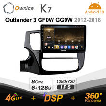 Rádio multimídia para carro ownice k7, android 10.0, carro, para mitsubishi outlander 3, gf0w, gg0w 2006-2011, vídeo, 6g + 2012g, coaxial, hdmi, 4g, lte 2024 - compre barato