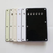 Free Shipping Black Mint Green Strat Guitar Tremolo Cover With 6 holes Vintage White Style for Guitar Back Plate 2024 - buy cheap