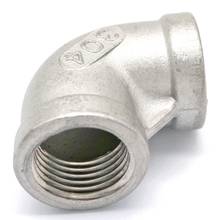 Rosca fêmea de 1/2 "bsp, aço inoxidável 304, 90 graus, cotovelo, conector de conexão em tubo, óleo de água 2024 - compre barato