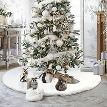 Юбка для рождественской елки, плюшевый ковер из искусственного меха для рождественской елки, украшения для рождественской елки, новогодний и новогодний декор, 5z 2024 - купить недорого