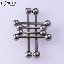 1PC 100% G23 Grade Solid Titanium Straight Bar Tongue Piercing Nipple Ring Ear Industrial Barbells Cartilage Body Jewelry 2024 - buy cheap