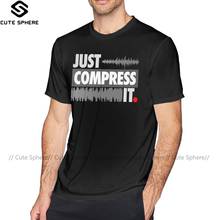 Футболка Just Dance, футболка Just Compress It, мужская повседневная футболка, милая, негабаритная, 100% хлопковая футболка 2024 - купить недорого