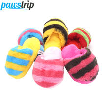 pawstrip 1pc Pet Dog Toy Plush Soft Slipper Puppy Toys For Dogs Sound Toy Chihuahua Pug Dog Chew Toy Squeaker 16*9cm 2024 - buy cheap