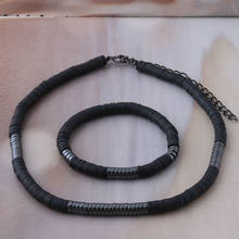NeeFu WoFu-Conjunto de gargantillas de acero inoxidable para mujer, cadena de cuello corto, fluorescente, color negro, joyería 2024 - compra barato