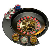 Novelty Gifts Russian Lucky Shot Party Games Roulette Drinking Game With 6 Glass Spin Wheel Portable Board Game For 2-3 Players 2024 - buy cheap