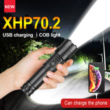 Lanterna tática poderosa de led xhp70.2, bateria recarregável 18650, 26650, xhp50, xhp70 2024 - compre barato
