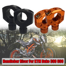 Braçadeira para guidão de motocicleta, braçadeiras para elevação de guidão de alumínio para ktm duke 390 690 lc4 smc duke390 dukesupermoto 2024 - compre barato