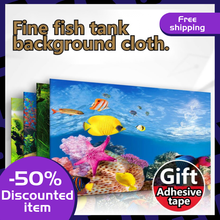 Aquarium Background Fish Tank Decorations Pictures Poster Underwater Coral Backdrop Decoration Paper Cling Decals Sticker 2024 - buy cheap