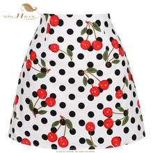 SISHION Vintage 50s 60s Women Cherry Polk Dot Plus Size Skirt ummer New Floral Print Flower  Slim Skirts SS0008 2024 - buy cheap