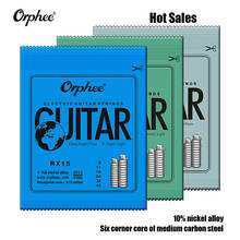 Orphee cordas para guitarra elétrica, cordas com super leve banhado a níquel rx15 rx17 rx19 2024 - compre barato