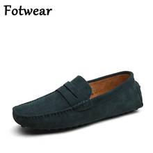 Fotwear Genuine Leather Loafers for Men Suede Leather Driving Shoes Penny Loafers Plus Size 38-49 Mens Moccasins Designer Flats 2024 - buy cheap