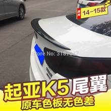 Для Kia K5 Optima 2014 2015 ABS пластик Неокрашенный задний спойлер на крыло, крышу багажник для губ Крышка для ботинок автомобиля Стайлинг с цветом 2024 - купить недорого